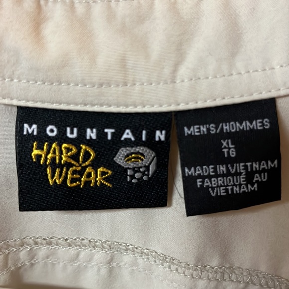 Mountain Hard Wear Men’s Short Sleeve Button Down - Khaki - Sz XL - Picture 3 of 3